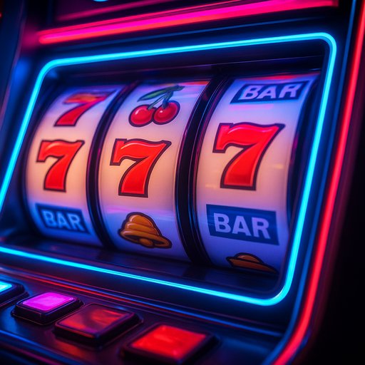 Slot game thumbnail featuring spinning reels and bright neon lights, inviting players to try a fast-paced, colorful slot experience.